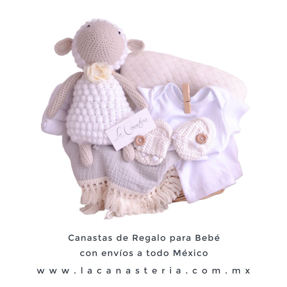 Preciosas canastas de regalo para recién nacida perfectas con elegante selección de sorpresitas y envío a todo México