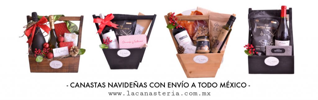 Arcones navideños con vino y productos gourmer La Canastería